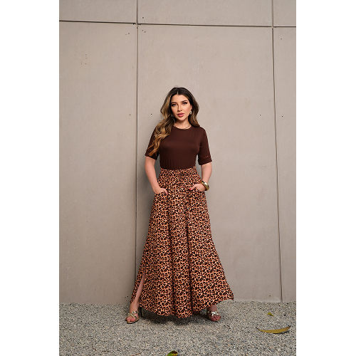 Blusa com Punho Renda - Modelo Rafaela Cor Marrom 4