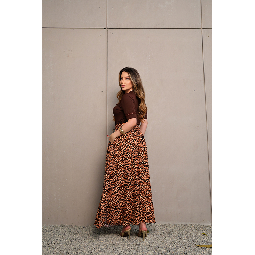 Blusa com Punho Renda - Modelo Rafaela Cor Marrom 5