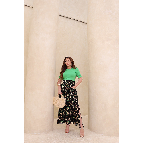 Blusa com Punho Renda - Modelo Rafaela Cor Verde Claro 4