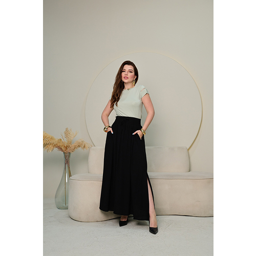 Blusa com Renda Prega Ombrinho - Modelo Mari 3